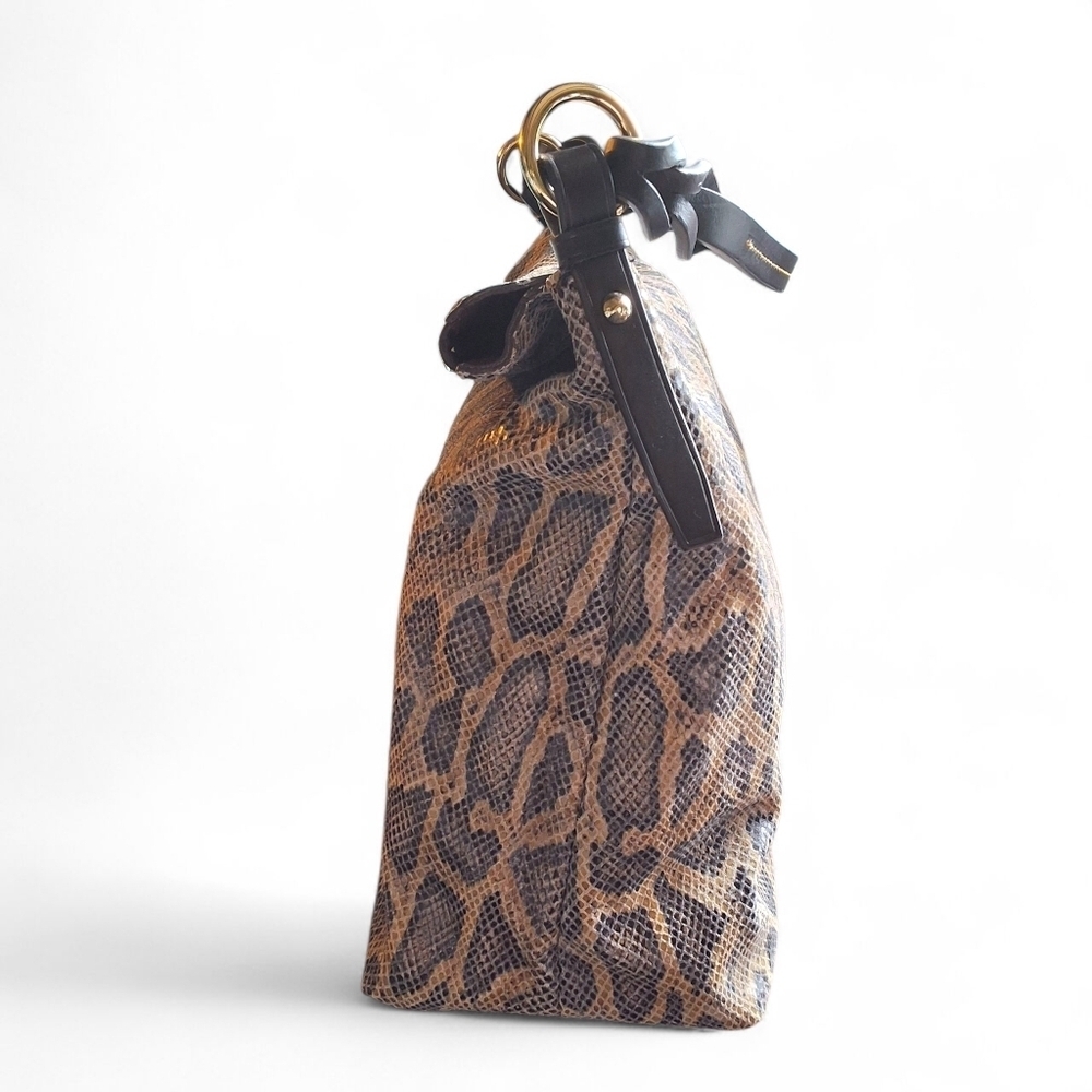 Dooney & Bourke Python Embossed Large Zip Hobo Shoulder Bag - Picture 4 of 16